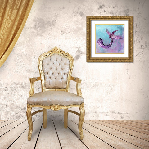 Mermaid at Heart 2 Gold Ornate Wood Framed Art Print with Double Matting by Kimberly, Allen