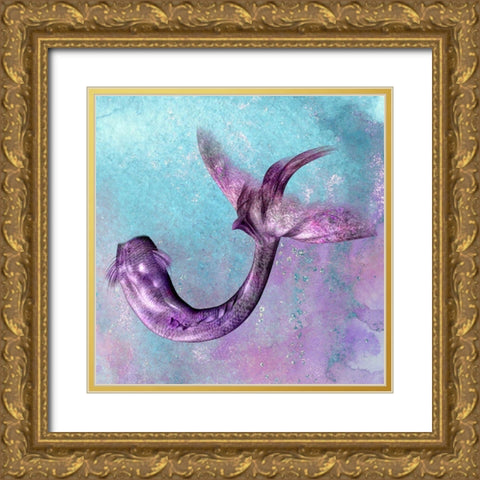 Mermaid at Heart 2 Gold Ornate Wood Framed Art Print with Double Matting by Kimberly, Allen