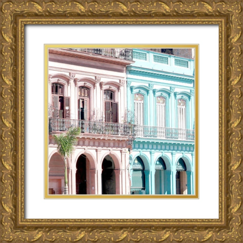 Havana Street Gold Ornate Wood Framed Art Print with Double Matting by Kimberly, Allen