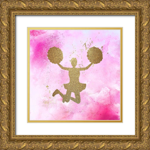 Cheer 1 Gold Ornate Wood Framed Art Print with Double Matting by Kimberly, Allen