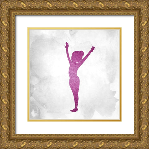 Gymnastics 2 Gold Ornate Wood Framed Art Print with Double Matting by Kimberly, Allen