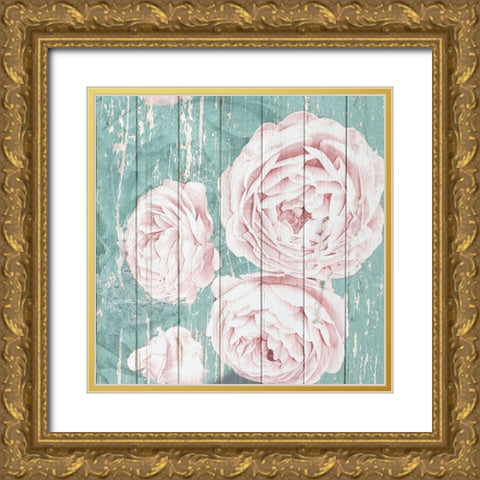 On Teal 2 Gold Ornate Wood Framed Art Print with Double Matting by Kimberly, Allen