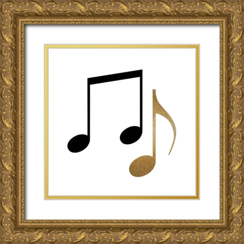 Music 3 Gold Ornate Wood Framed Art Print with Double Matting by Kimberly, Allen