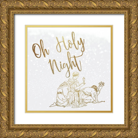 Oh Holy Night Wisemen Gold Ornate Wood Framed Art Print with Double Matting by Kimberly, Allen