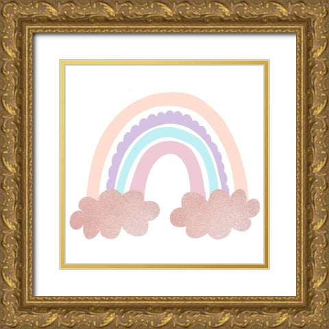 Pastel Rainbow 2 Gold Ornate Wood Framed Art Print with Double Matting by Kimberly, Allen