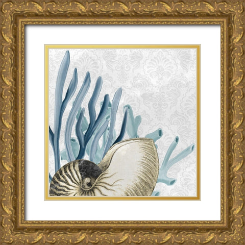 Happiness Beach 2 Gold Ornate Wood Framed Art Print with Double Matting by Kimberly, Allen