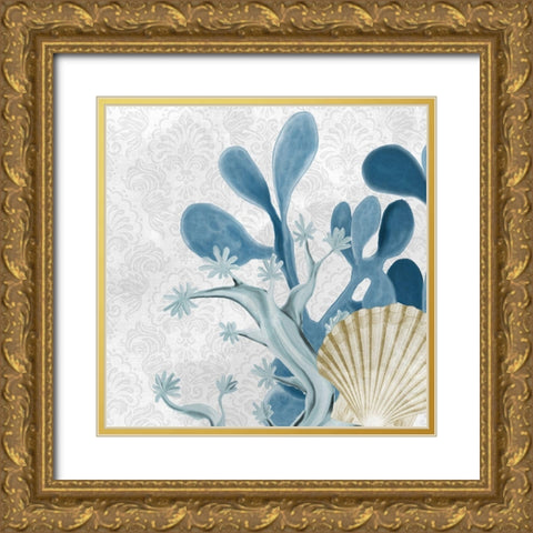 Happiness Beach 3 Gold Ornate Wood Framed Art Print with Double Matting by Kimberly, Allen