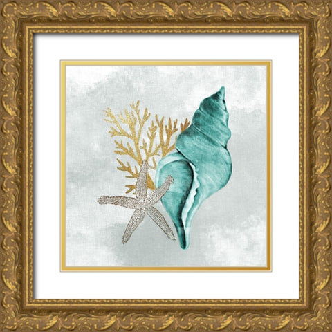 The Voice of the Sea 4 Gold Ornate Wood Framed Art Print with Double Matting by Allen, Kimberly