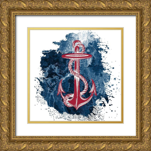 Free as the Sea 2 Gold Ornate Wood Framed Art Print with Double Matting by Kimberly, Allen
