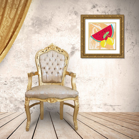 Summer Vibes 1 Gold Ornate Wood Framed Art Print with Double Matting by Kimberly, Allen