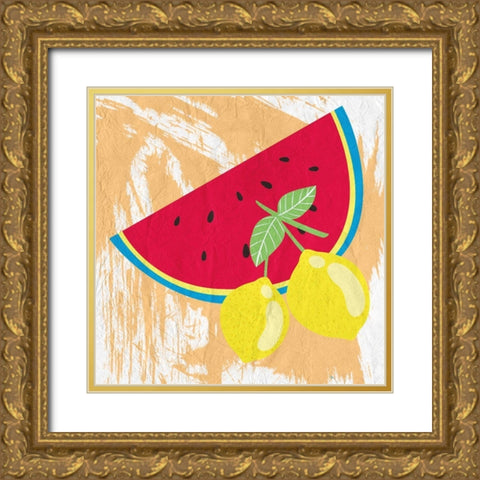 Summer Vibes 1 Gold Ornate Wood Framed Art Print with Double Matting by Kimberly, Allen