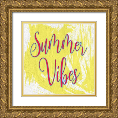 Summer Vibes 2 Gold Ornate Wood Framed Art Print with Double Matting by Kimberly, Allen