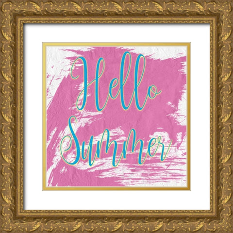 Summer Vibes 4 Gold Ornate Wood Framed Art Print with Double Matting by Kimberly, Allen