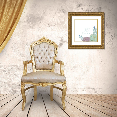 Just Breathe 2 Gold Ornate Wood Framed Art Print with Double Matting by Kimberly, Allen