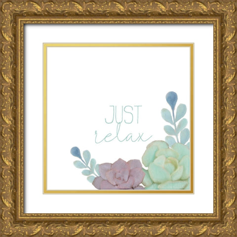 Just Breathe 2 Gold Ornate Wood Framed Art Print with Double Matting by Kimberly, Allen