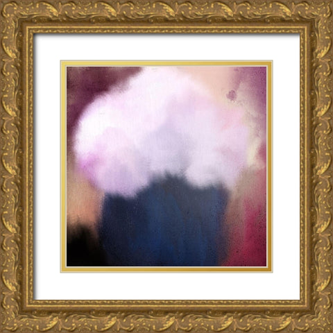 Abstract Bloom Gold Ornate Wood Framed Art Print with Double Matting by Kimberly, Allen