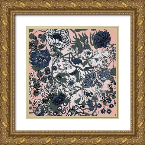 Tropic Flower 2 Gold Ornate Wood Framed Art Print with Double Matting by Kimberly, Allen