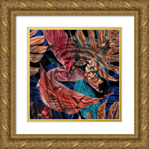 Hidden Tiger Gold Ornate Wood Framed Art Print with Double Matting by Kimberly, Allen