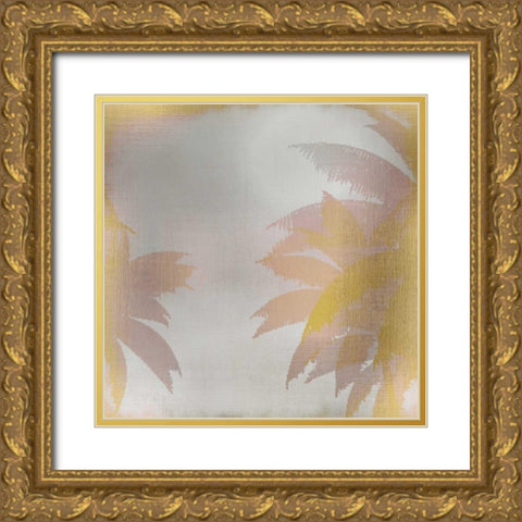 Palms at Sunset 2 Gold Ornate Wood Framed Art Print with Double Matting by Allen, Kimberly