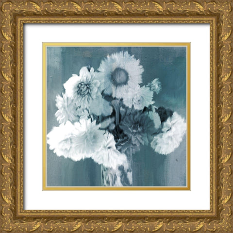 Floral Vase Gold Ornate Wood Framed Art Print with Double Matting by Kimberly, Allen