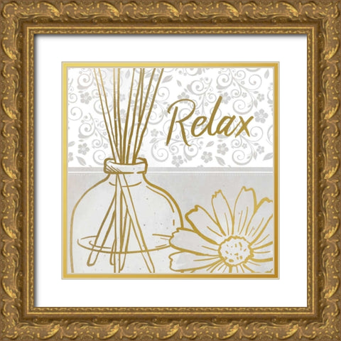 Spa Day 1 Gold Ornate Wood Framed Art Print with Double Matting by Allen, Kimberly