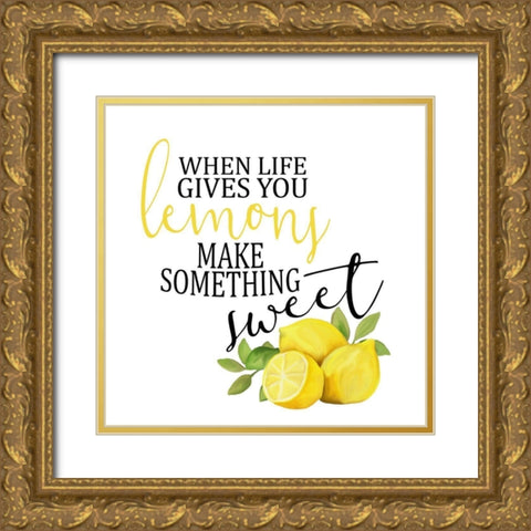 Fresh Lemons 6 Gold Ornate Wood Framed Art Print with Double Matting by Kimberly, Allen