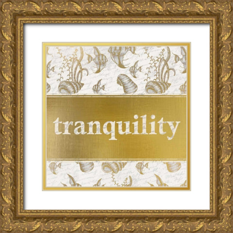 Tranquility Gold Ornate Wood Framed Art Print with Double Matting by Allen, Kimberly