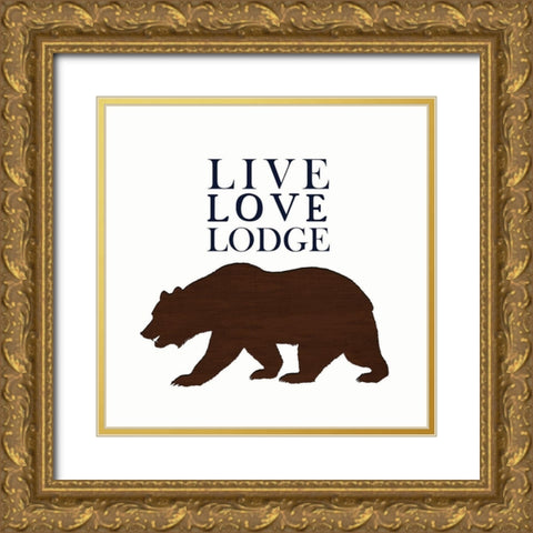 In the Woods 3 Gold Ornate Wood Framed Art Print with Double Matting by Kimberly, Allen