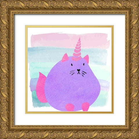 Kittyhorn Ombre 5 Gold Ornate Wood Framed Art Print with Double Matting by Allen, Kimberly