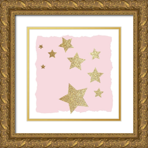 Twinkle Twinkle 2 V2 Gold Ornate Wood Framed Art Print with Double Matting by Allen, Kimberly
