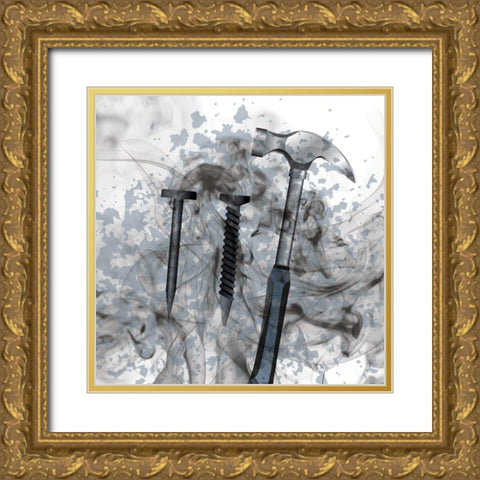 Tools 3 Gold Ornate Wood Framed Art Print with Double Matting by Kimberly, Allen