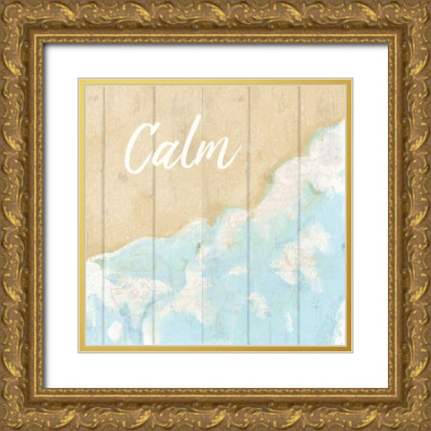 Seaside  Calm Gold Ornate Wood Framed Art Print with Double Matting by Allen, Kimberly