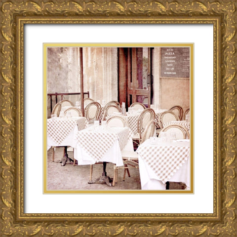 Paris Bistro 1 Gold Ornate Wood Framed Art Print with Double Matting by Allen, Kimberly