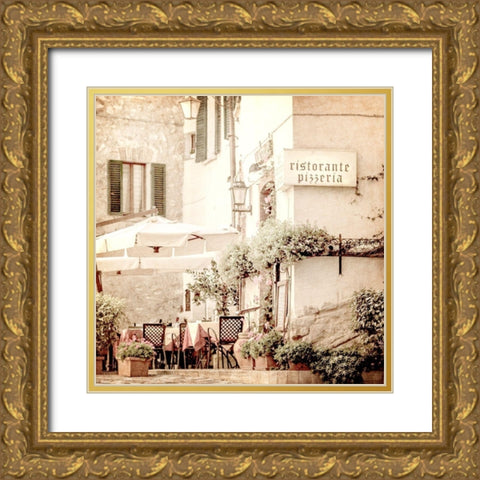 Paris Bistro 3 Gold Ornate Wood Framed Art Print with Double Matting by Allen, Kimberly