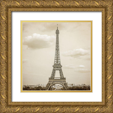 Streets of Paris 2 Gold Ornate Wood Framed Art Print with Double Matting by Allen, Kimberly