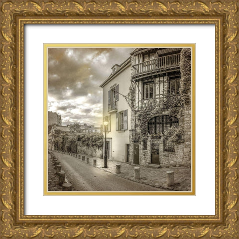 Streets of Paris 3 Gold Ornate Wood Framed Art Print with Double Matting by Allen, Kimberly