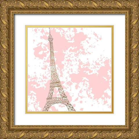 Mon Amour 1 Gold Ornate Wood Framed Art Print with Double Matting by Allen, Kimberly