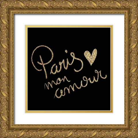 Mon Amour 2 Gold Ornate Wood Framed Art Print with Double Matting by Allen, Kimberly