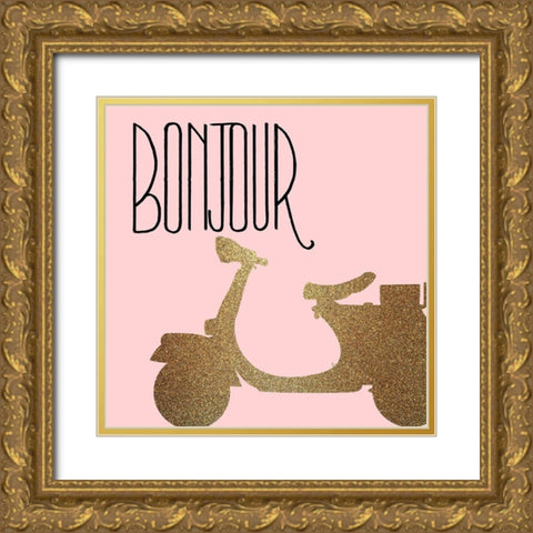 Mon Amour 3 Gold Ornate Wood Framed Art Print with Double Matting by Allen, Kimberly