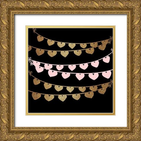 Mon Amour 5 Gold Ornate Wood Framed Art Print with Double Matting by Allen, Kimberly