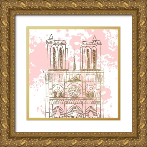 Mon Amour 6 Square v2 Gold Ornate Wood Framed Art Print with Double Matting by Allen, Kimberly