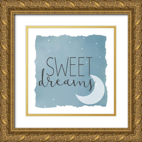 Sleep Tight Sweet Dreams 3 Gold Ornate Wood Framed Art Print with Double Matting by Allen, Kimberly