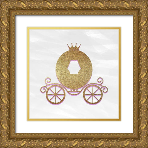 Princess Rules 3 Gold Ornate Wood Framed Art Print with Double Matting by Allen, Kimberly