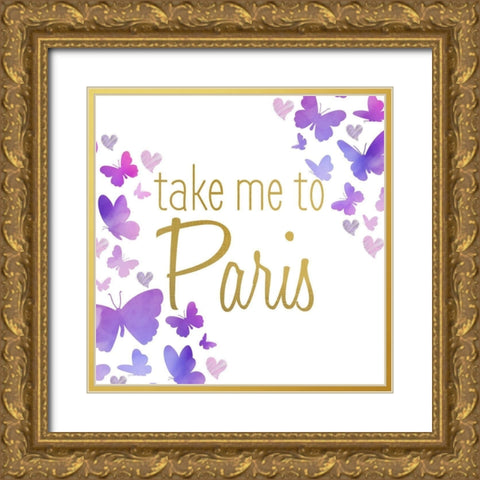 Take Me to 3 Gold Ornate Wood Framed Art Print with Double Matting by Allen, Kimberly