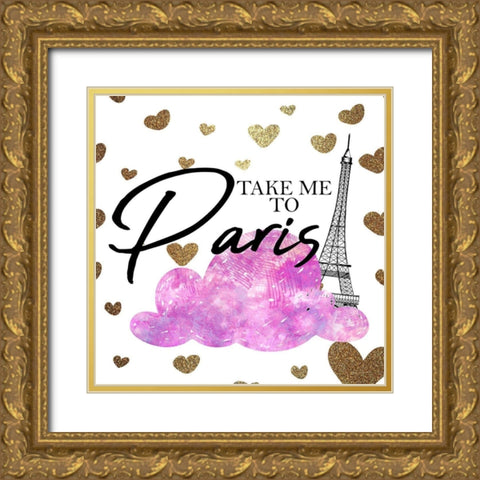 To Paris 2 Gold Ornate Wood Framed Art Print with Double Matting by Allen, Kimberly