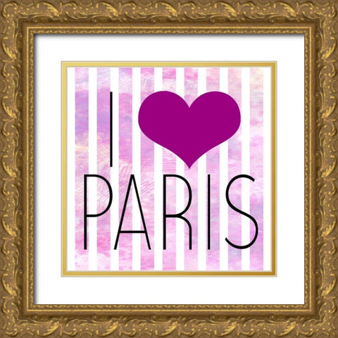 In Paris 2 Gold Ornate Wood Framed Art Print with Double Matting by Allen, Kimberly
