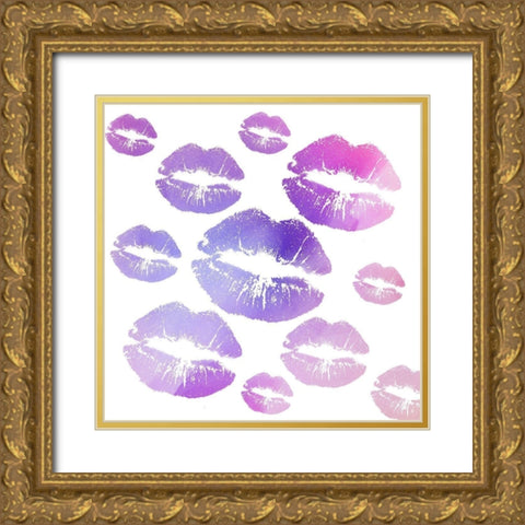 Love 3 Gold Ornate Wood Framed Art Print with Double Matting by Allen, Kimberly