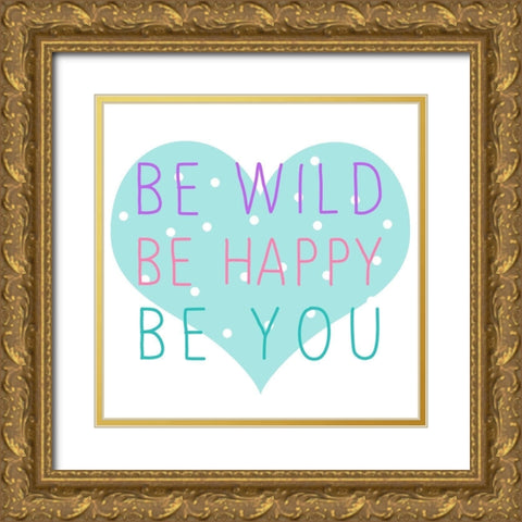 Be Rainbow 3 Gold Ornate Wood Framed Art Print with Double Matting by Allen, Kimberly