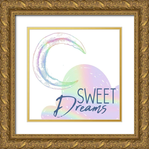 Moon 2 Gold Ornate Wood Framed Art Print with Double Matting by Allen, Kimberly