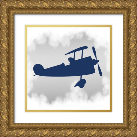 Up Up 2 Gold Ornate Wood Framed Art Print with Double Matting by Allen, Kimberly